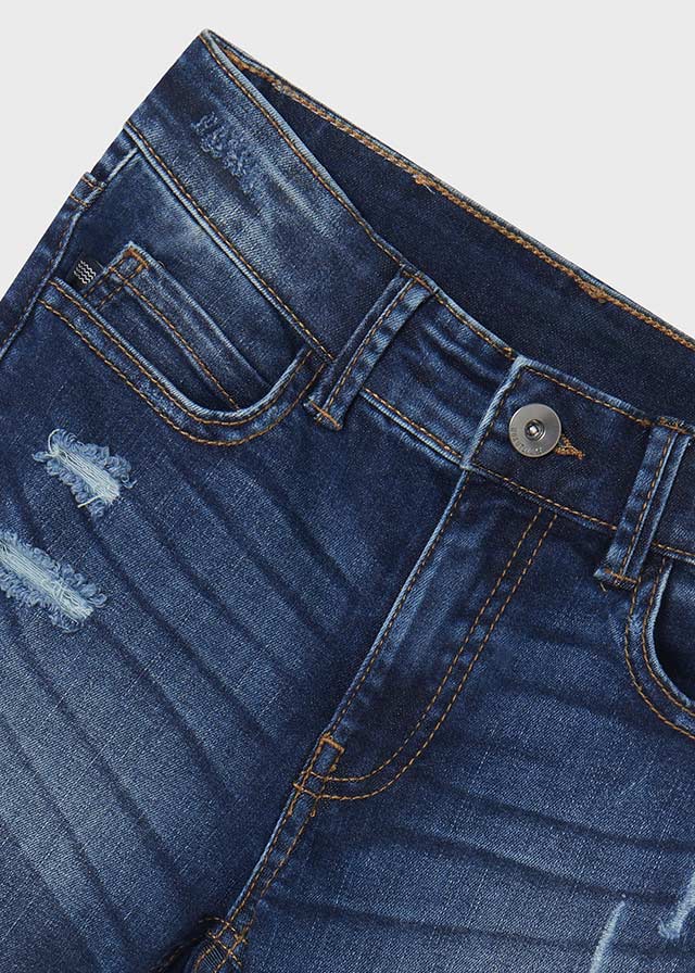 22-06215-073-L-6 Mayoral Παιδική Βερμούδα για Αγόρι Σκουρο Τζιν 22-06215-073 - Image 4