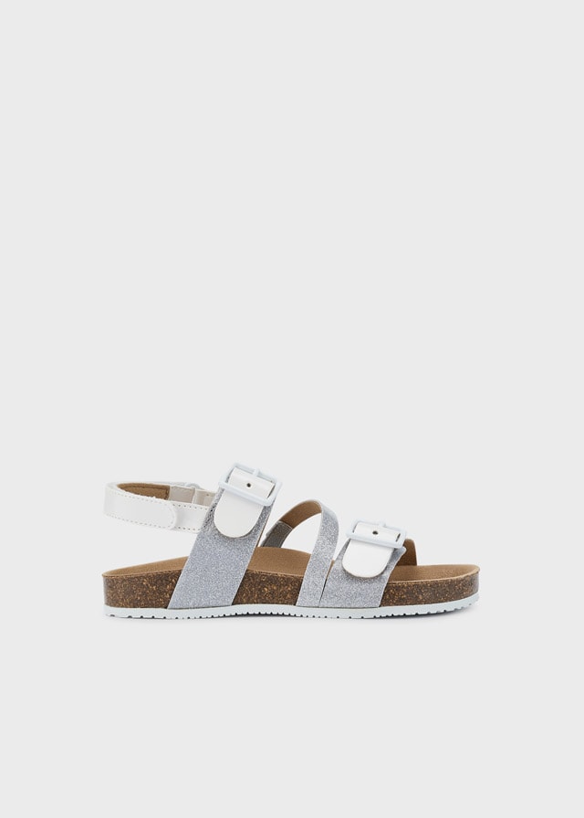 22-43369-023-L-4 Mayoral Παιδικά Παπούτσια Σανδάλια για Κορίτσι Λευκό-Ασημί 22-43369-023 - Image 1