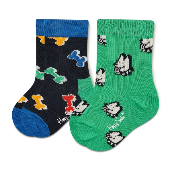 Happy Socks - 2-pack Kids Dog & Dog Bone Socks KDDB02-7300