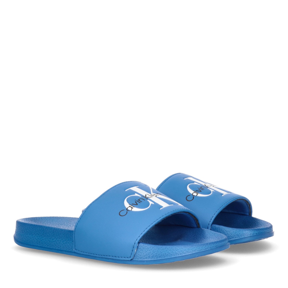 V3B0-80160-1172801-_1 Calvin Klein Kids Παιδικές Παντόφλες LOGO PRINT POOL SLIDE για Αγόρι Μπλε V3B0-80160-1172801 - Image 2