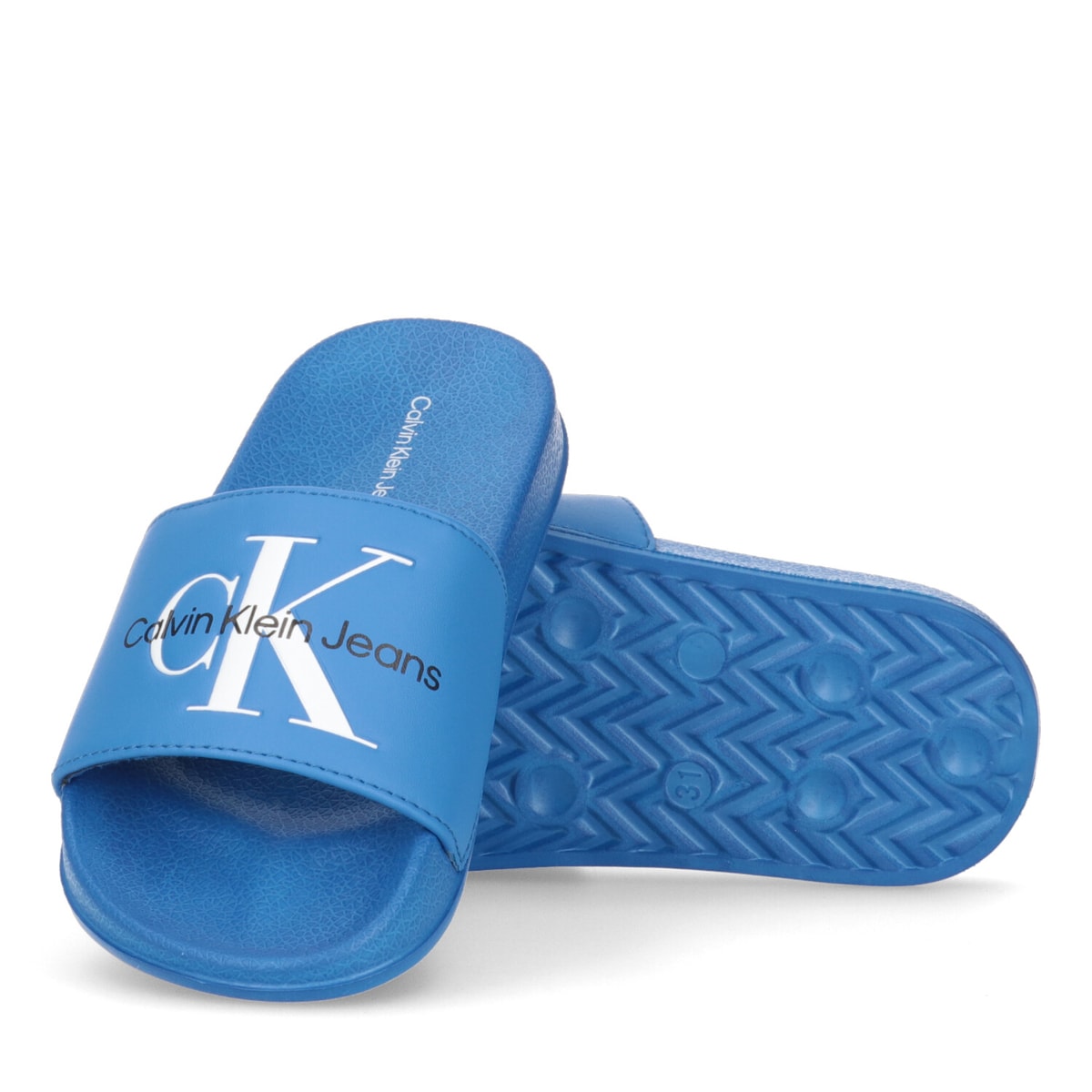 V3B0-80160-1172801-_3 Calvin Klein Kids Παιδικές Παντόφλες LOGO PRINT POOL SLIDE για Αγόρι Μπλε V3B0-80160-1172801 - Image 4
