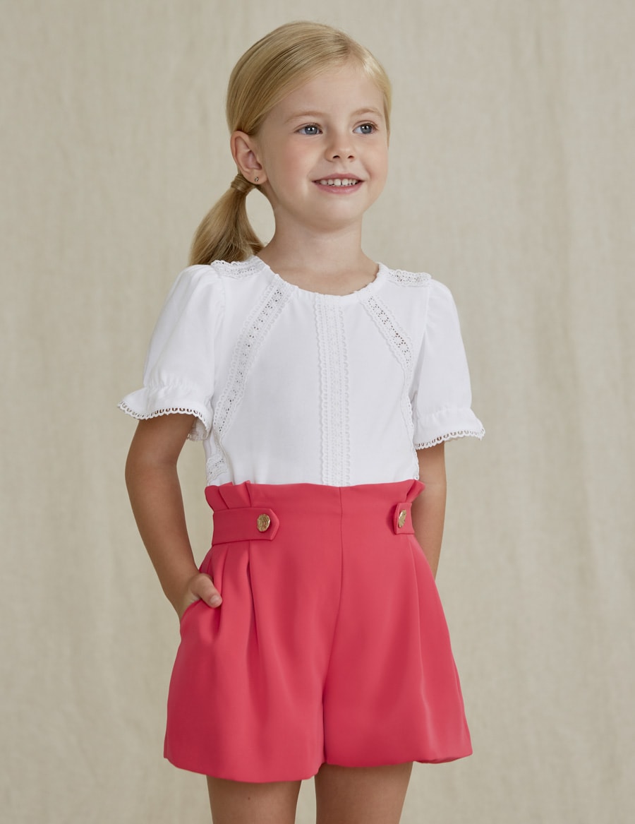 22-05215-014-L-2 Abel & Lula Παιδική Βερμούδα για Κορίτσι Φούξια 22-05215-014 - Image 1