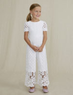 Abel & Lula Παιδική Φόρμα μακριά διάτρητη για κορίτσι Λευκό 22-05217-071