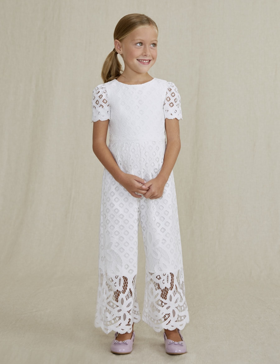 22-05217-071-L-2 Abel & Lula Παιδική Φόρμα μακριά διάτρητη για κορίτσι Λευκό 22-05217-071 - Image 1