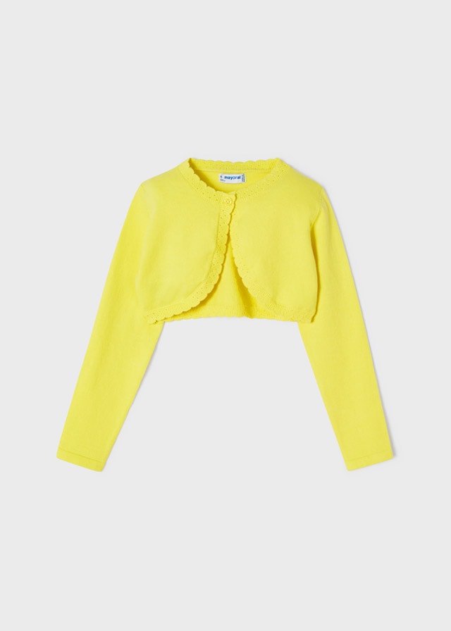 320-079 Mayoral Παιδικο Ζακετα μπολερό πλεκτη για Κορίτσι Λεμονί 22-00320-079 - Image 1