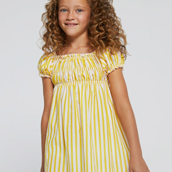 Mayoral Παιδικό Φόρεμα για κορίτσι Κίτρινο Ριγέ 22-06985-059