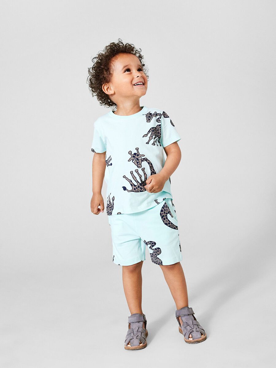 13203005_FairAqua_007 Name it Παιδικό Σορτς για Αγόρι Πετρόλ 13203005_3872246 - Image 1