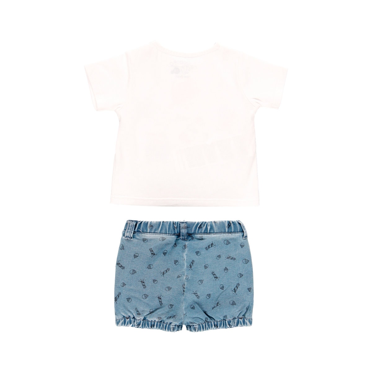 1142191100_b Boboli Βρεφικό Σετ για Αγόρι Άσπρο 114219-1100 - Image 2