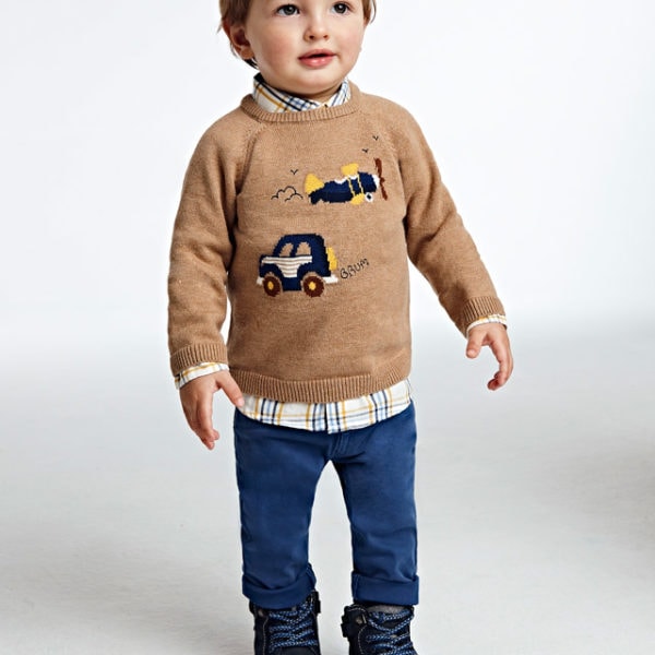 Mayoral Βρεφικό Παντελονι μακρυ για Αγόρι Βαθύ Μπλε 12-00563-071