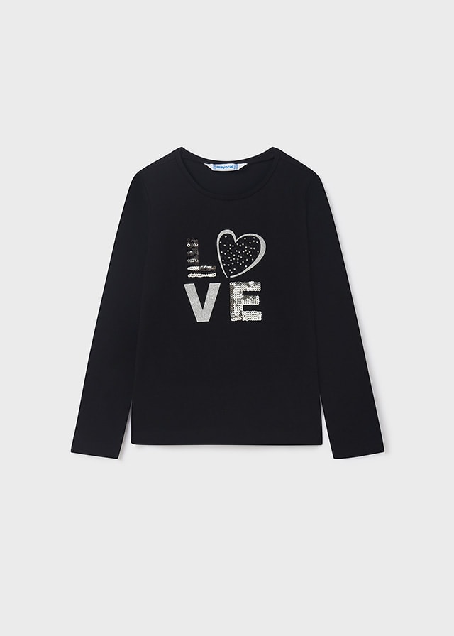 12-00830-013-L-4 Mayoral Παιδικό Μπλουζάκι μακρυμανικο για Κορίτσι Μαύρο 12-00830-013 - Image 1