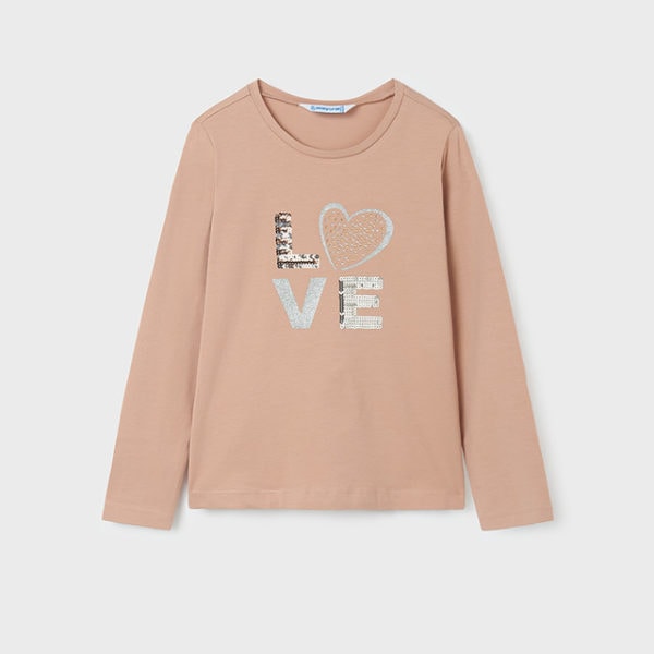 Mayoral Παιδικό Μπλουζάκι μακρυμάνικο για Κορίτσι Ροζ 12-00830-014