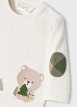 Mayoral Βρεφικά Μπλουζάκια μαυρομάνικα για Αγόρι Πράσινο 12-02087-028 - Image 4