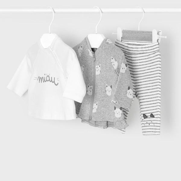 Mayoral Βρεφικό Σετ Φορμα για Κορίτσι Γκρι 12-02616-035