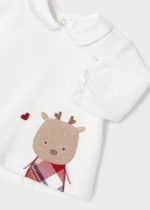 Mayoral Βρεφικό Σετ κολαν για Κορίτσι Λευκό Κόκκινο 12-02704-022 - Image 4