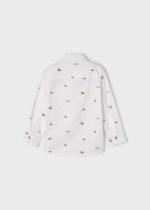 Mayoral Παιδικό Πουκάμισο μακρυμάνικο για Αγόρι Λευκό  12-04186-048 - Image 3