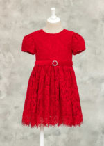 Abel & Lula Παιδικό Φορεμα δαντέλα για Κορίτσι Κόκκινο 12-05537-008 – Bild 4