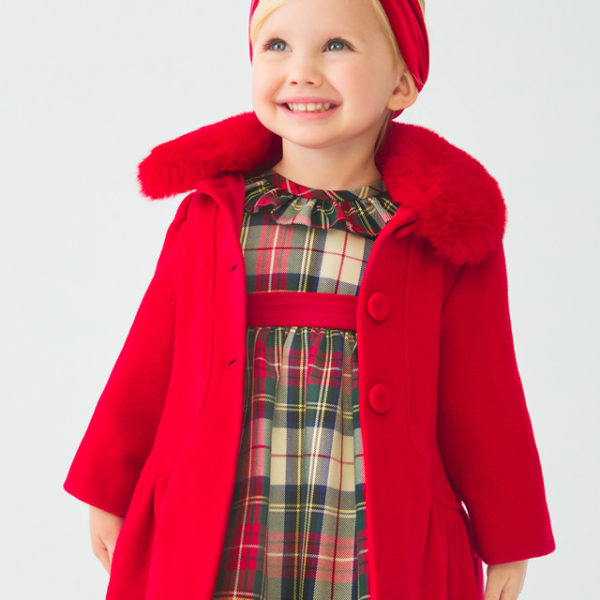 Abel & Lula Παιδικό Παλτο χοντρο υφασμα για Κορίτσι Κόκκινο 12-05803-006