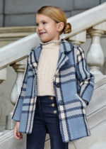 Abel & Lula Παιδικό Παλτο καρο για Κορίτσι Μπλε 12-05828-043