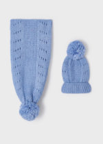 Abel & Lula Παιδικό Σετ σκουφος κασκολ διατρητο για Κορίτσι Μπλε 12-05945-019 - Image 2