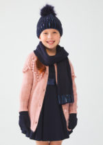 Abel & Lula Παιδικό Σετ σκουφος κασκολ πουλιες για Κορίτσι Ναυτικό Μπλε 12-05946-083