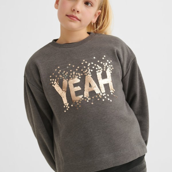 Mayoral Παιδικό Φούτερ για Κορίτσι Γκρι έντονο 12-07471-076