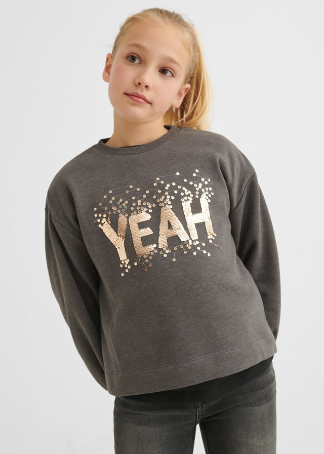 12-07471-076-L-2 Mayoral Παιδικό Φούτερ για Κορίτσι Γκρι έντονο 12-07471-076 - Image 1