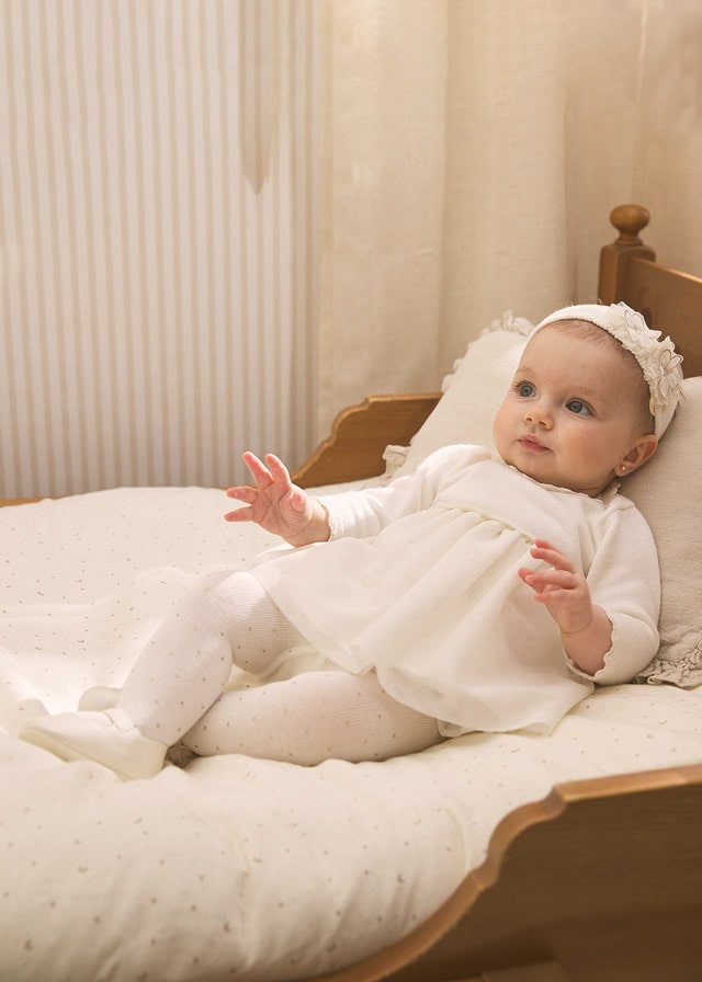 12-09529-010-L-1 Mayoral Βρεφικό Καλσον για Κορίτσι Εκρού 12-09529-010 - Image 1