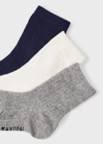 Mayoral Παιδικό Σετ 3 καλτσάκια  για Αγόρι Γκρι-Λευκό-Μπλε 12-10268-032 - Image 2
