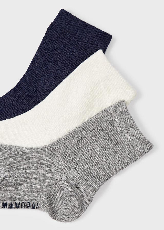 12-10268-032-L-5 Mayoral Παιδικό Σετ 3 καλτσάκια  για Αγόρι Γκρι-Λευκό-Μπλε 12-10268-032 - Image 2