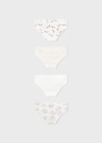 Mayoral Παιδικό Σετ 4 βρακάκια για Κορίτσι Εκρού 12-10307-081 - Image 2