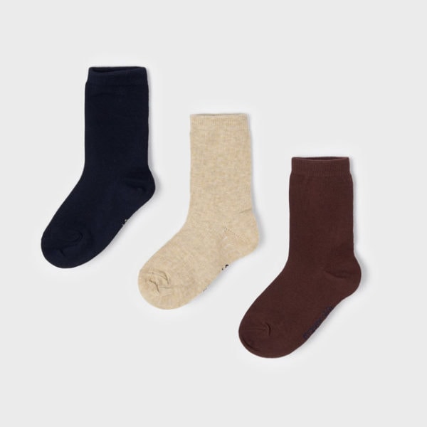 Mayoral Παιδικό Σετ 3 καλτσάκια  για Αγόρι Δαμασκηνί 12-10320-053