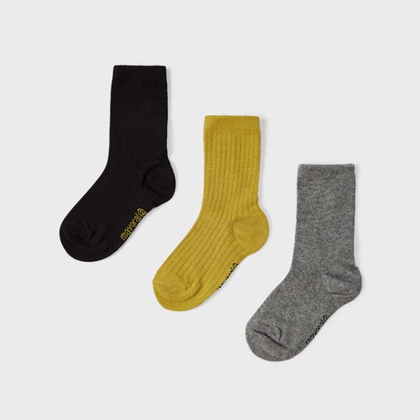 Mayoral Παιδικό Σετ 3 καλτσάκια  για Αγόρι Μαύρο 12-10320-054