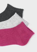 Mayoral Παιδικό Σετ 3 καλτσάκια κοντά για Κορίτσι Μπορντώ 12-10325-074 - Image 2