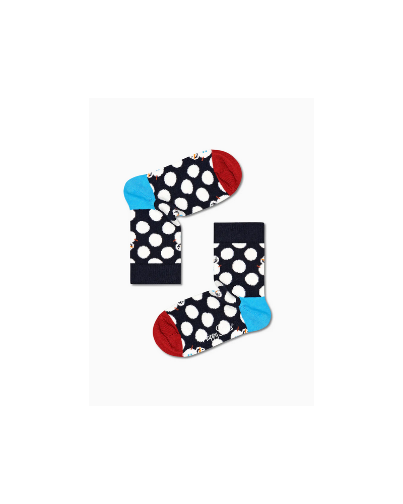 KBDS01-6500 Happy Socks Kids Big Dot Snowman Sock ΠΑΙΔΙΚΗ ΚΑΛΤΣΑ ΚΛΑΣΙΚΗ KBDS01-6500 - Image 1