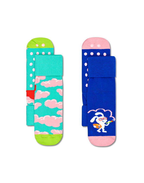 KCLO19-6300-585x744-c Happy Socks 2-Pack Kids Clouds Anti-Slip Sock ΠΑΙΔΙΚΗ ΚΑΛΤΣΑ ANTISLIP 2 ΖΕΥΓΗ KCLO19-6300 - Image 1