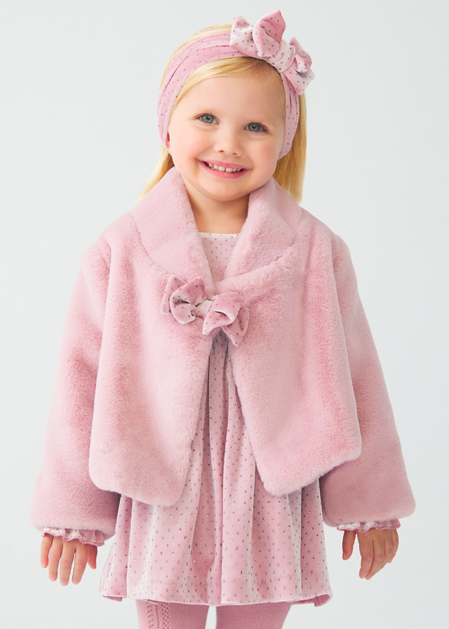 12-05802-035-L-3 Abel & Lula Παιδικό Παλτο γουνα για Κορίτσι Ροζ 12-05802-035 - Image 1