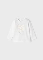 Mayoral Βρεφικό Μπλουζάκι μακρυμάνικο για Κορίτσι Άσπρο 12-00116-060 - Image 2