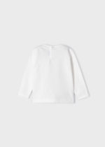 Mayoral Βρεφικό Μπλουζάκι μακρυμάνικο για Κορίτσι Άσπρο 12-00116-060 - Image 3