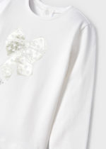 Mayoral Βρεφικό Μπλουζάκι μακρυμάνικο για Κορίτσι Άσπρο 12-00116-060 - Image 4