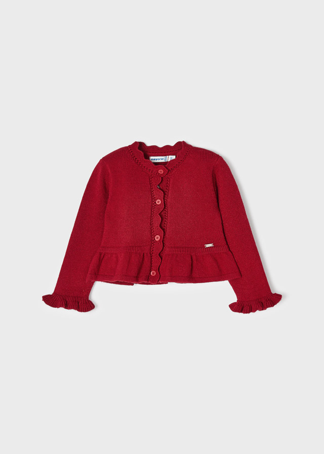 12-02315-048-L-4 Mayoral Βρεφική Ζακέτα μπολερό πλεκτή για Κορίτσι Κόκκινο 12-02315-048 - Image 1