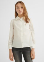 Mayoral Παιδικό Πουκάμισο για Κορίτσι Άσπρο 12-07170-002