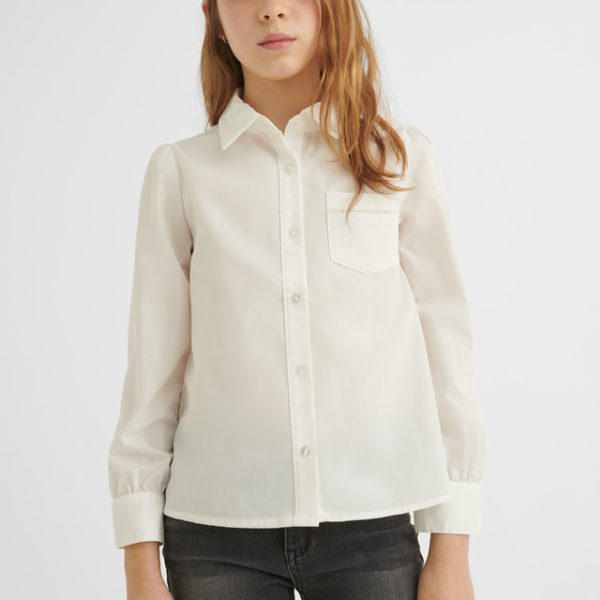 Mayoral Παιδικό Πουκάμισο για Κορίτσι Άσπρο 12-07170-002