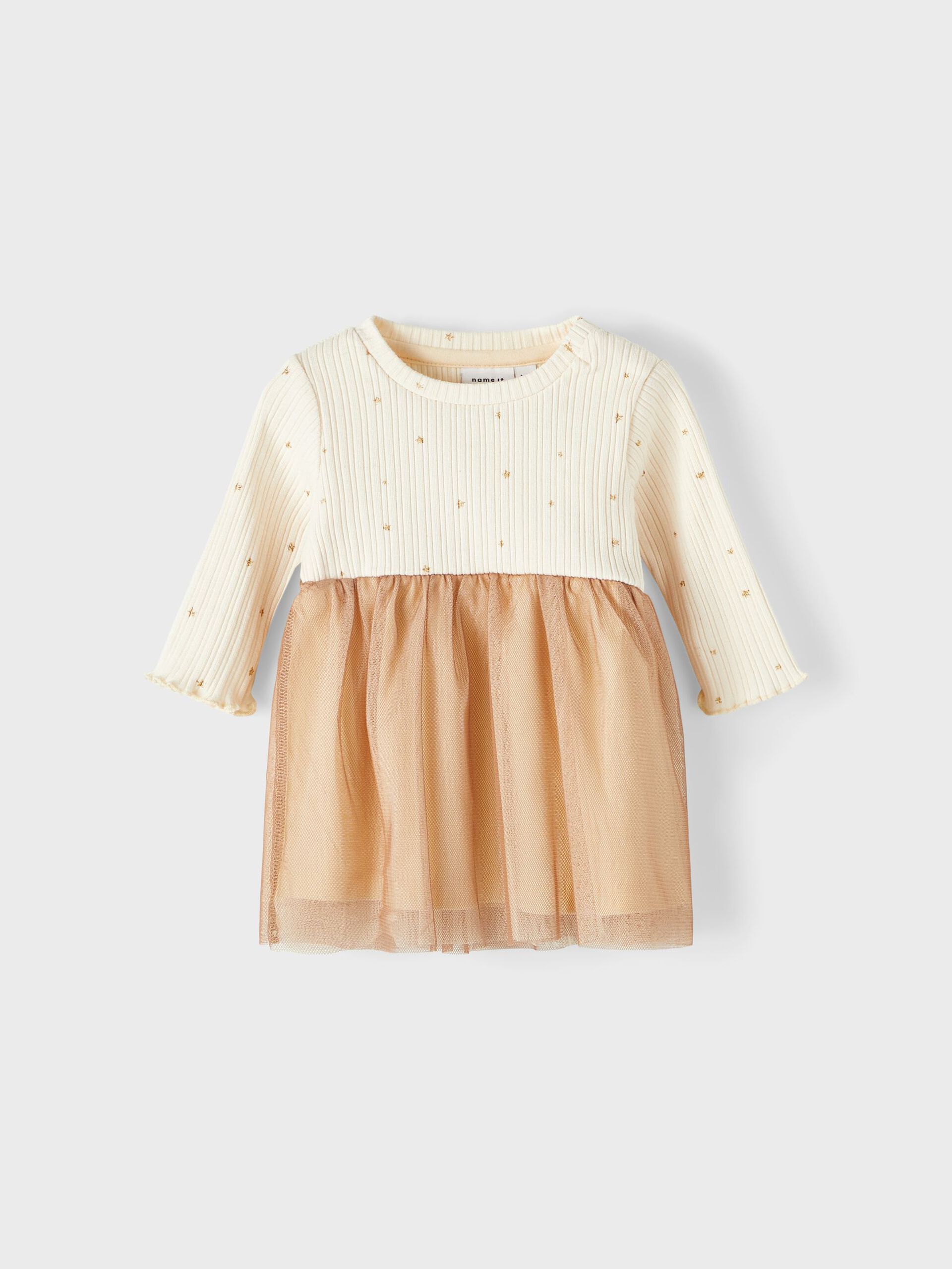 13210037 Name it Βρεφικό Φόρεμα για Κορίτσι Μπεζ 13210037 - Image 1