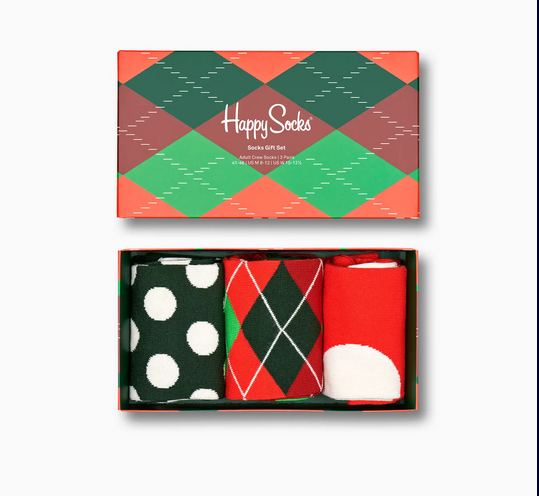 Happy Socks Adults 3-Pack Holiday Classics Gift Set  ΣΥΣΚΕΥΑΣΙΑ ΔΩΡΟΥ 3 ΖΕΥΓΗ XHCG08-4300