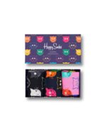 Happy Socks Adults 3-Pack Mixed Cats Socks Gift Set ΣΥΣΚΕΥΑΣΙΑ ΔΩΡΟΥ 3 ΖΕΥΓΗ XMJA08-0150