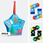Happy Socks 2-Pack Kids Holiday Socks Gift Set ΠΑΙΔΙΚΗ ΣΥΣΚΕΥΑΣΙΑ ΔΩΡΟΥ 2 ΖΕΥΓΗ XKHLD02-0200