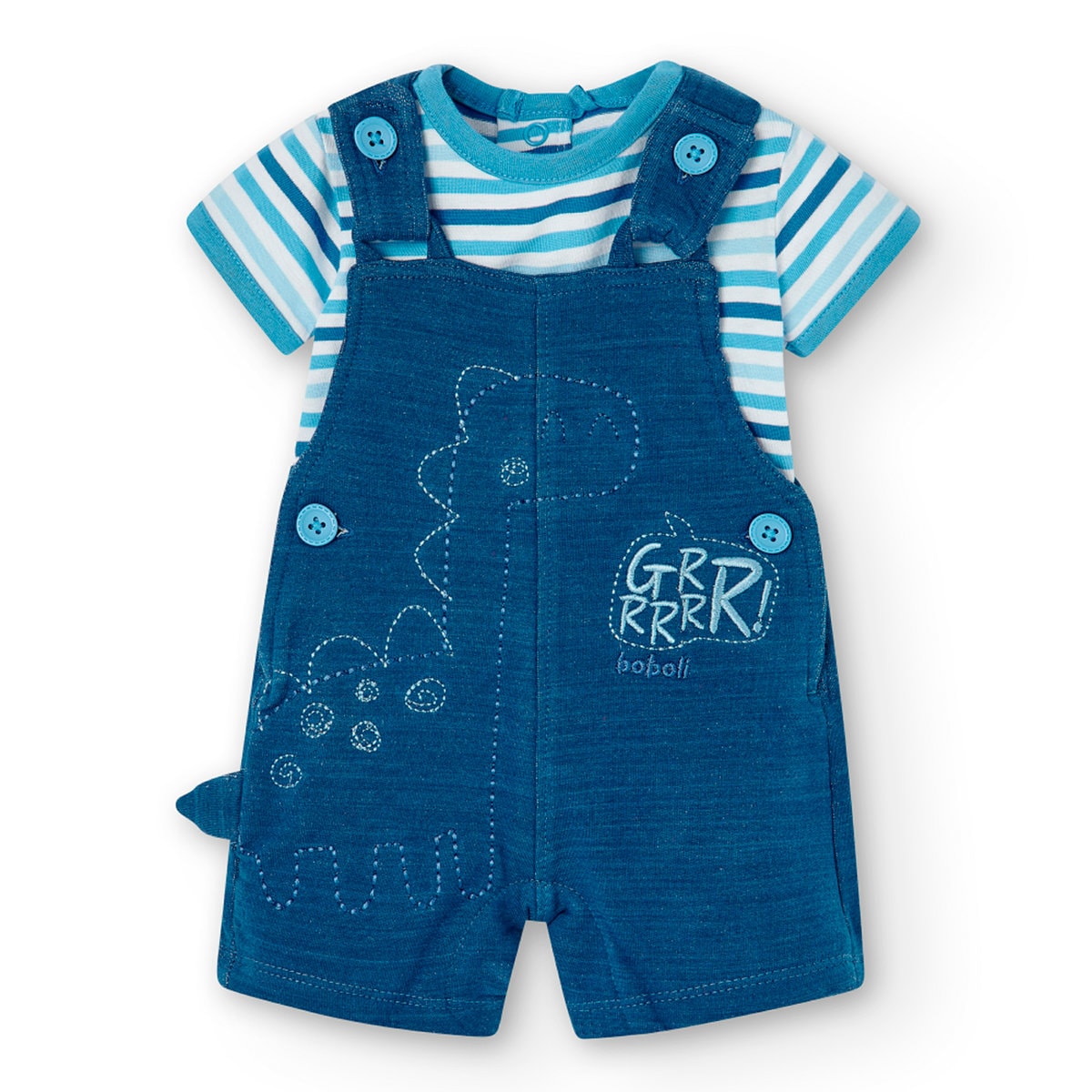 106186BLEACH_a Boboli Βρεφικό Σετ για Αγόρι Τζιν 106186-Bleach - Image 1