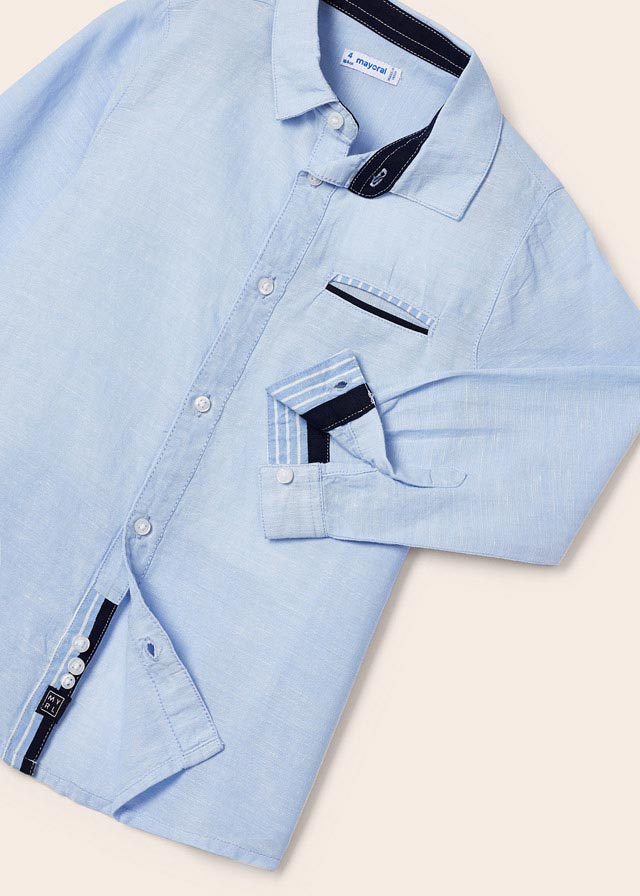 23-03165-041-L-6 Mayoral Παιδικό Πουκάμισο για Αγόρι Γαλάζιο  23-03165-041 - Image 4