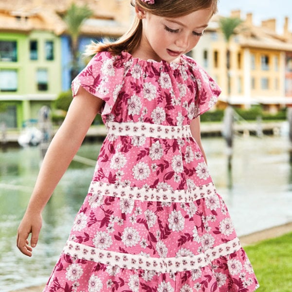 Mayoral Παιδικό Φόρεμα για Κορίτσι Ροζ-Φούξια 23-03923-022