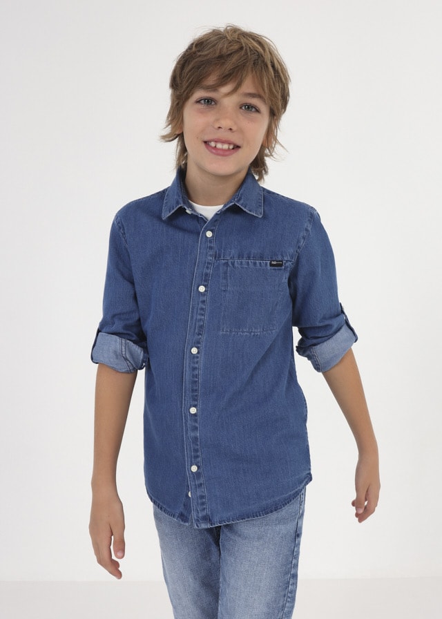 23-06119-005-L-1 Mayoral Παιδικό Πουκάμισο για Αγόρι Τζιν 23-06119-005 - Image 1